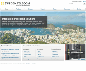 swedentelecom.com: Sweden Telecom - integrated broadband solutions
Sweden Telecom provides integrated broadband solutions through a number of techniques such as  SFP, GBIC, GPON, CWDM and media converters.