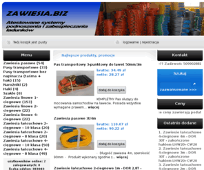 zawiesia.biz: Zawiesia Pasowe, Zawiesia Linowe, Pasy Transportowe - zawiesia.biz
Zawiesia pasowe, zawiesia linowe, pasy transportowe, najniższe ceny, sklep internetowy, ceny producenta.