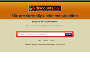 discounts.ph: Home | Discounts.ph
If it's not discounted, it's not on our site! Your choice for the best deals, discounts, sales, and freebies in Philippines!.