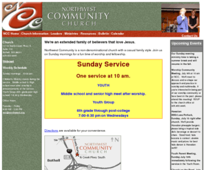 northwest.org: Northwest Community Church
Northwest Community Church> 
<meta http-equiv=