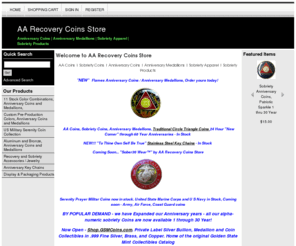 aarecoverycoinsstore.com: AA Recovery Coins Store
AA Coins AA Medallions available at AA Recovery Coins Store 