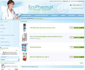 ecopharm.pl: Apteka Internetowa
ecopharm.pl to apteka internetowa, której główna siedziba znajduje się w Krakowie. Celem naszego portalu, było wyjscie do klienta i ułatwienie uzyskania pomocy i koniecznych dla niego produktów. 