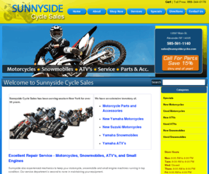 sunnysidecycles.com: yamaha motorcycles for sale | suzuki motorcycles for sale | snowmobiles | atvs - Alexander NY
Purchase your next Yamaha or Suzuki motorcycle, snowmobile, atv. Experts in small engine repair in western New York. Call us at 585-591-1140.