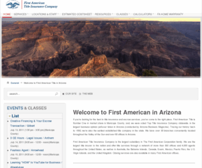 thinkfirstamaz.com: Welcome to First American Title in Arizona
First American Title - Arizona