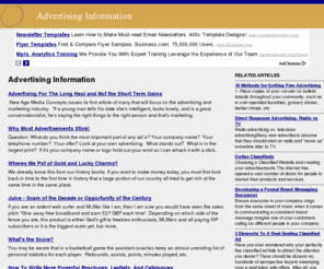 alb6.com: Advertising Information - Advertising
Articles and information on Advertising from Advertising Information