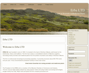 erba-al.com: Welcome to Erba LTD
Export of Aromatic & Medicinal Plants