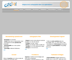 geo2i.com: Geo2i - Accueil Geo2i
Solutions de cartographie open source, mise en oeuvre et dveloppement