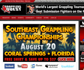 justgrapple.com: Grapplers Quest Submission Grappling Tournaments BJJ Competitions Wrestling Events
Grapplers Quest Grappling Tournaments, BJJ Events, Brazilian Jiu Jitsu Competition, Submission Tournament, wrestling meet, grappling news forum