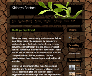 kidneysrestore.com: Home - Kidneys Restore
Kidney Restore is an all natural herbal supplement that helps with improve kidney function, high blood pressure and energy level. 