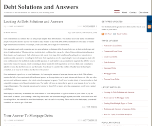 debtsolutionanswers.com: Debt Solutions and Answers
A collection of the best solutions and answers to your mounting debts