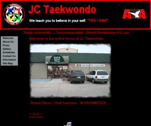 jcata.com: JC Taekwondo - Welcome
Welcome page Taekwondo martial arts Junction City Kansas KS ATA Americian Taekwondo Association MMA mixed Martial Arts Kick Bo staff Korean physical fitness values