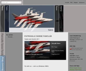 patrouillesuisse.ch: Fanclub Patrouille Suisse
Seite des Patrouille Suisse Fanclubs