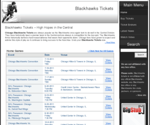 blackhawkstickets.net: Blackhawks Tickets | BlackhawksTickets.net
BlackhawksTickets.net for all Blackhawks tickets. Cheap tickets, premium tickets, widest selection.