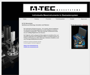 m-tec-messsysteme.com: m-tec-messsysteme
Homepage der Firma M-Tec Messsysteme, Prüfgeräte für Messaufgaben bei sämtlichen Dreh- und Frästeilen