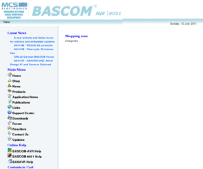 bascom.info: Home - MCS Electronics
MCS Electronics - BASCOM AVR/8051 Embedded electronics systems