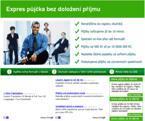 exprespujckaprokazdeho.cz: Půjčka bez doložení příjmu
Poskytujeme rychlé zprostředkování půjčky bez nutnosti dokládání příjmu bez jakéhokoliv limitu na výši půjčky.