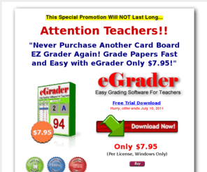 gradingscale.net: Grading Scale
Grading papers is a breeze with the eGrader grading scale.  eGrader grading scale will help save you time and money as it calculates grades extremely fast and will last as long as your computer does.  You will never have to purchase another easy grader again.
