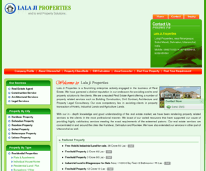 lalajiproperties.com: Property Dealer in Roorkee,Buy Sell Residential Property,Real Estate Agentin Uttaranchal
Online Real Estate Solution - Lala JI Properties is one of the leading property consultant in Roorkee covering residential & commercial property in Dehradun,buying selling flats & apartments in Haridwar,residential land & plots at Uttaranchal,find commercial shops & showroom,large office space in Dehradun,Uttarakhand