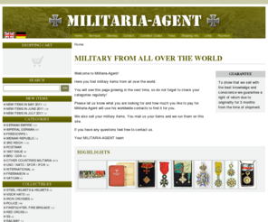 militariaagent.com: Military from all over the world - Militaria Agent
militaria-agent sells militaria items from all over the world, like badges, medals, orders, helmets, visor hats, caps, uniforms, buckles, insignia.