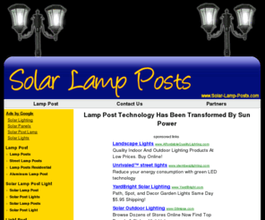 solar-lamp-posts.com: Lamp Post-Solar Powered Post Light
Solar Lamp Post lights provide a cost-effective and reliable lighting solution. Lamp post equipped with high intensity LEDs.
