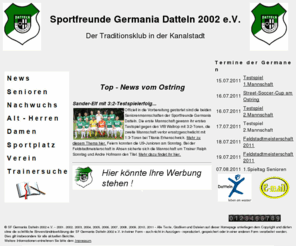 germania-datteln.com: Sportfreunde Germania Datteln 2002 e.V. - Offizielle Vereinshomepage
Alles über Fussball im Ruhrgebiet und in Datteln