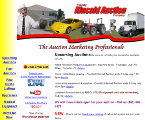 kincaid.com: Kincaid Auction Real Estate and Business Liquidations
Florida Auctioneer of real estate and business equipment.
