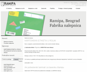 ramipa.com: RAMIPA d.o.o Fabrika nalepnica - Beograd
Web Application