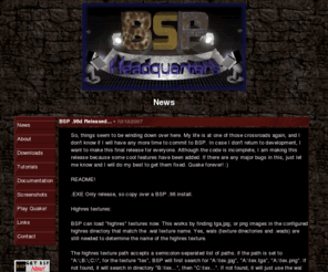 bspquakeeditor.com: BSP Headquarters
Home of the BSP Quake Editor