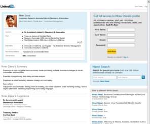 nirav-desai.com: Nirav Desai  | LinkedIn
View Nirav Desai's professional profile on LinkedIn.  LinkedIn is the world's largest business network, helping professionals like Nirav Desai discover inside connections to recommended job candidates, industry experts, and business partners.