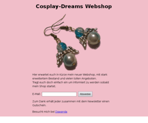 cosplay-dreams.com: Cosplay-Dreams WebShop - Im Aufbau
