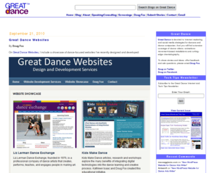 greatdance.com: Great Dance Home
Great Dance covers dance and movement animation in movies, videos, performances, installations, games, entertainment and other media.