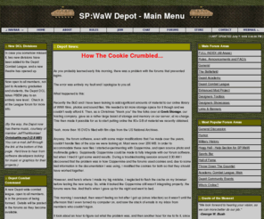 spwaw.com: SP:WaW Depot - Main Menu
A centralized location for anything and everything to do with the game SPWAW