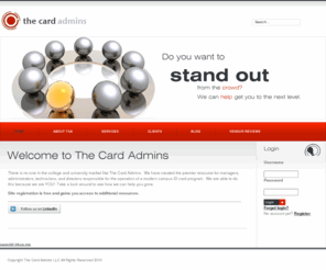 thecardadmins.com: Home
Remote ID Card System Administration for colleges and universities.