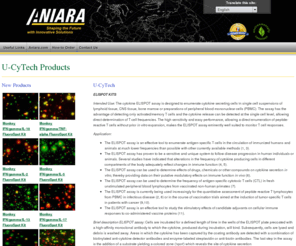 cytokine-kits.com: Aniara | U-CyTech Products
The ELISA/ELISPOT kits require high-quality reagents to obtain accurate and reliable results. This has stimulated U-CyTech to develop a wide range of highly specific monoclonal and polyclonal antibodies directed to a wide range of cytokines from different species. The validated compatibility of these antibodies with certain high-quality ancillary reagents and plates guarantees trouble-free operation and optimal results. The Company’s highly sensitive ELISPOT kits feature a unique coloring system.
