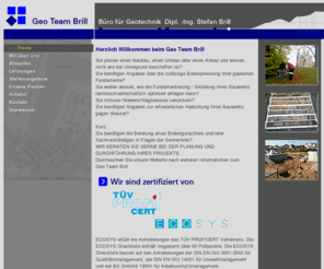 geoteb.com: Geo Team Brill - Büro für Geotechnik in Darmstadt
Geo Team Brill - Büro für Geotechnik in Darmstadt