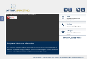 optimarketing.com: Optimarketing.com - Bienvenue
Site Web Optimarketing - Analyser Developper Prosperer