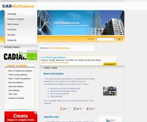 cad-software.com.au: CAD Software: Ducting, Mechanical, Piping, Structural - CAD & AutoCAD Professionals
CAD Software applications and Add-ons from CAD-Software, Engineering Software Resource Site featuring software. Many solutions for all versions of AutoCAD, AutoCAD LT and Intellicad. Also featuring new CAD products for AutoCAD