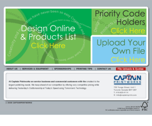 captainprint.com: Publishing and Digital Graphics Printing Company in Ontario, Canada
We provide Publishing and Digital Graphics Printing solutions for over 1500 clients ranging from small businesses to large national and government institutes.