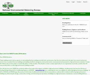 nebb.org: NEBB Home
NEBB provides performance in the built environment through green solutions in training, certification and publications.