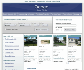 ocoee-real-estate-and-homes.com: Ocoee Real Estate | Ocoee Homes for Sale | Orange County, FL Houses
Instantly view Ocoee real estate listings. Find homes for sale in Ocoee, Florida and search real estate listings of homes for sale in Orange County.