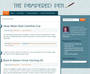 pamperedpen.com: The Pampered Pen |
The pampered pen is mightier than the proverbial sword. From job search tips and career advice to quirky product reviews and arts and crafts, there's an article or two to delight almost any reading palate.