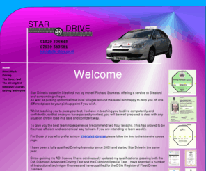 star-drive.co.uk: Home
Best Driving School in area, Novice to advanced, Top graded Driving instructor,grade six ADI, Fleet regestered.Weekly and intensive courses Pass Plus, grade 6,intensive courses,crash courses,fast pass, high pass rate,