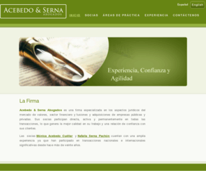acebedoyserna.com: Acebedo y serna - INICIO
Acebedo & Serna Abogados es una firma especializada en mercado de valores, derecho financiero y fusiones y adquisiciones