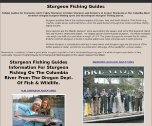 fishingguidessturgeon.com: Fishing Guides Sturgeon
Fishing Guides Sturgeon lists tips on how to catch Sturgeon and links to Sturgeon fishing information.