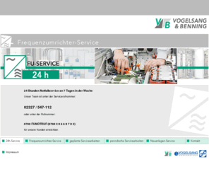 fu-service.de: Vogelsang & Benning |  Frequenzumrichter-Service | Umrichter-Service und -Wartung | 24h-Notfallservice
Vogelsang & Benning - Prüfsysteme und Testsysteme, Automatisierungslösungen, Qualitätssicherungssysteme, Montagetechnik, Handlingsysteme, Hersteller kundenspezifischer Prüfstände für Elektromotoren, Pumpen, Servomotoren, Statoren, Automobil-Elektronik, Frequenzumrichter, Automatisierung von Fertigungsprozessen