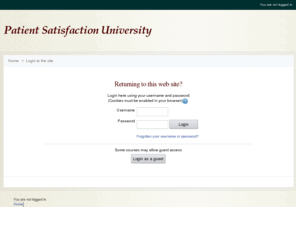 patientsatisfactionuniversity.com: Patient Satisfaction University: Login to the site
Achieve measurable breakthroughs in Patient Satisfaction!