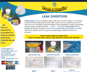 leakdiverter.com: Portadrain Ceiling Leak Diverters and Roof Leak Diverter Tarps by Facility Supply
Portadrain Ceiling Leak Diverters and Roof Leak Diverter Tarps by Facility Supply