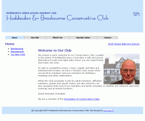 hoddesdonconservativeclub.org.uk: Hoddesdon & Broxbourne Conservative Club
Hoddesdon Conservative Club. The place to make 

          new friends and meet new people.