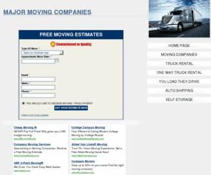 majormovingcompanies.com: Major Moving Companies, Moving Trucks, Moving Services, Movers by Major Moving Companies.com
Looking For Major Moving Companies Get Quotes From Professional Movers In Your Area, Local Or Long Distances Moving Company.