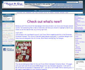 threadneye.com: Thread & Eye, Specializing in patterns and supplies for cross stitch, hardanger, huck weaving and counted canvas. Your LNS away from home.
Thread & Eye - Stitching Aids Charts Embellishments Kits Threads Punchneedle Magazines Fabric Fabrics - Pre-Finished Gift Items All New Arrivals cross stitch, silk, cotton, linen, ott lite, london, ontario, oxford county, online orders, custom framing, classes, visa, mastercard, credit card